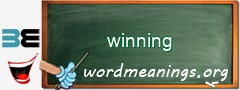 WordMeaning blackboard for winning